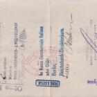 Prima di cambio n. 8387 emessa a Monaco il 20 settembre 1922 da Optische Werke G. RODENSTOCK in Munchen per Lire 524.65