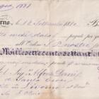 Prima di cambio a otto mesi data emessa a Livorno il 18 settembre 1880 Buono Per Lire 1778 e 38 centesimi