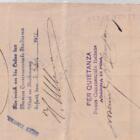 Lettera di cambio emessa dalla ditta MAX KOBERNE a Roda-Ilmenau il 1 Gennaio 1910 B.P.L. 200