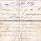 Prima cambiale a otto mesi data emessa a Livorno il 13 novembre 1886 B.P. Lire 3245 e 70 Centesimi
