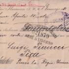 Lettera di cambio emessa dalla ditta MAX KOBERNE a Roda Ilmenau il 1 gennaio 1910 B. P. L. 237,37