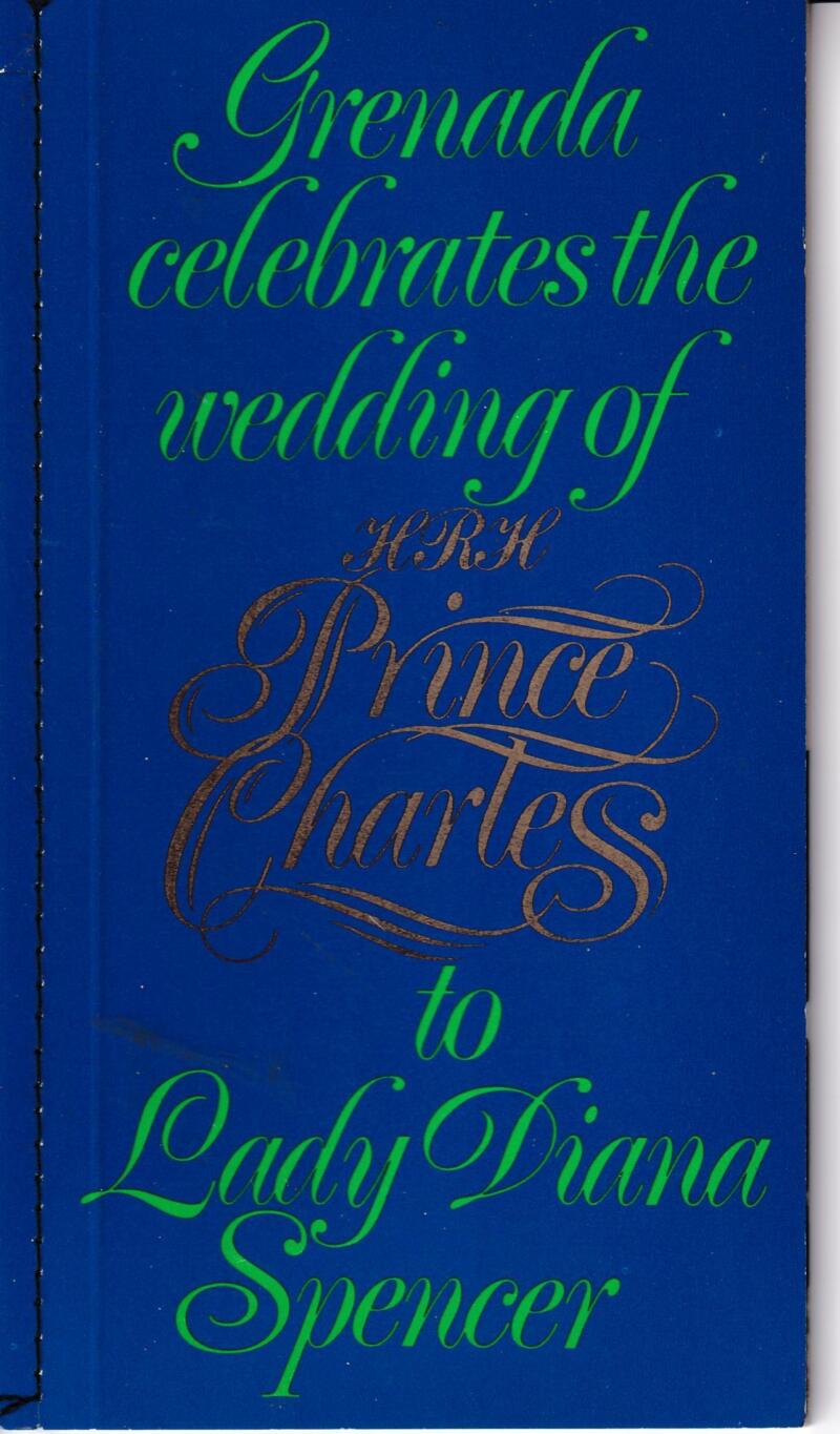 Libretto Grenada Anno 1981 Nozze Principe Carlo e Lady Diana