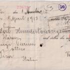 Prima di cambio n. 4559 emessa da KELLERMANN & HEUMANN a Vienna il 1 Novembre 1912 da KELLERMANN & HEUMANN
