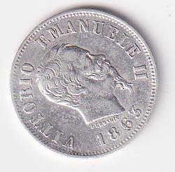 Moneta del Regno d'Italia Vittorio Emanuele II Anno 1863 Centesimi 50 valore zecca Milano argento