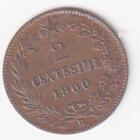 Moneta Italia Regno Umberto I Anno 1900 centesimi 2 zecca Roma