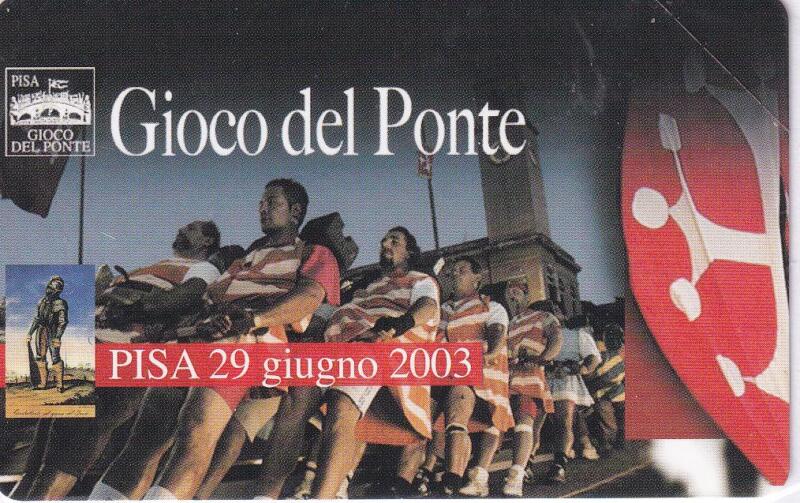 Erinnofilo Gioco del Ponte Pisa 29 giugno 2003