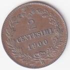 Moneta Italia Regno Umberto I Anno 1900 Centesimi 2 zecca Roma