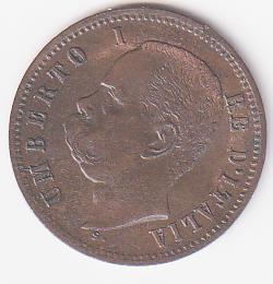Moneta Italia Regno Umberto I Anno 1900 Centesimi 2 zecca Roma
