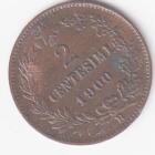 Moneta Italia Regno Umberto I Anno 1900 Centesimi 2 zecca Roma