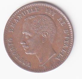 Moneta Italia Vittorio Emanuele III Anno 1903 Centesimi 2 zecca Roma