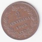 Moneta Italia Vittorio Emanuele III Anno 1903 Centesimi 2 zecca Roma