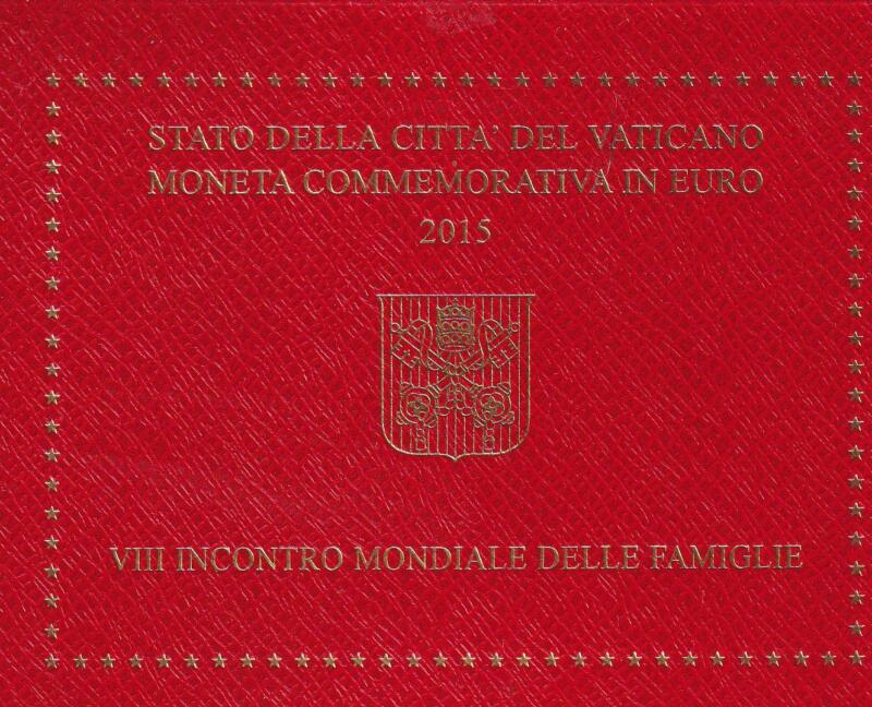 Moneta Vaticano anno 2015 Euro 2 Settimo incontro mondiale delle famiglie