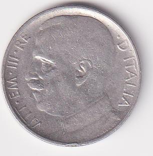 Moneta del Regno d'Italia Vittorio Emanuele III Anno 1925 Centesimi 50 contorno rigato