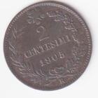 Moneta Italia Regno Vittorio Emanuele III Anno 1905 Centesimi 2 zecca Roma