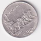 Moneta del Regno d'Italia Vittorio Emanuele III Anno 1920 Centesimi 50 contorno rigato