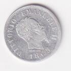 Moneta del Regno d'Italia Vittorio Emanuele II Anno 1863 Centesimi 50 valore zecca Napoli argento