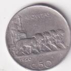 Moneta del Regno d'Italia Vittorio Emanuele III Anno 1920 Centesimi 50 contorno rigato