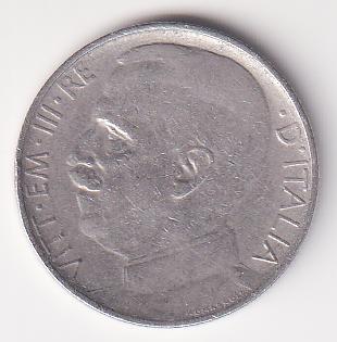 Moneta del Regno d'Italia Vittorio Emanuele III Anno 1925 Centesimi 50 contorno rigato