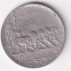 Moneta del Regno d'Italia Vittorio Emanuele III Anno 1925 Centesimi 50 contorno rigato