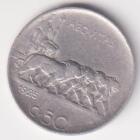 Moneta del Regno d'Italia Vittorio Emanuele III Anno 1925 Centesimi 50 contorno rigato