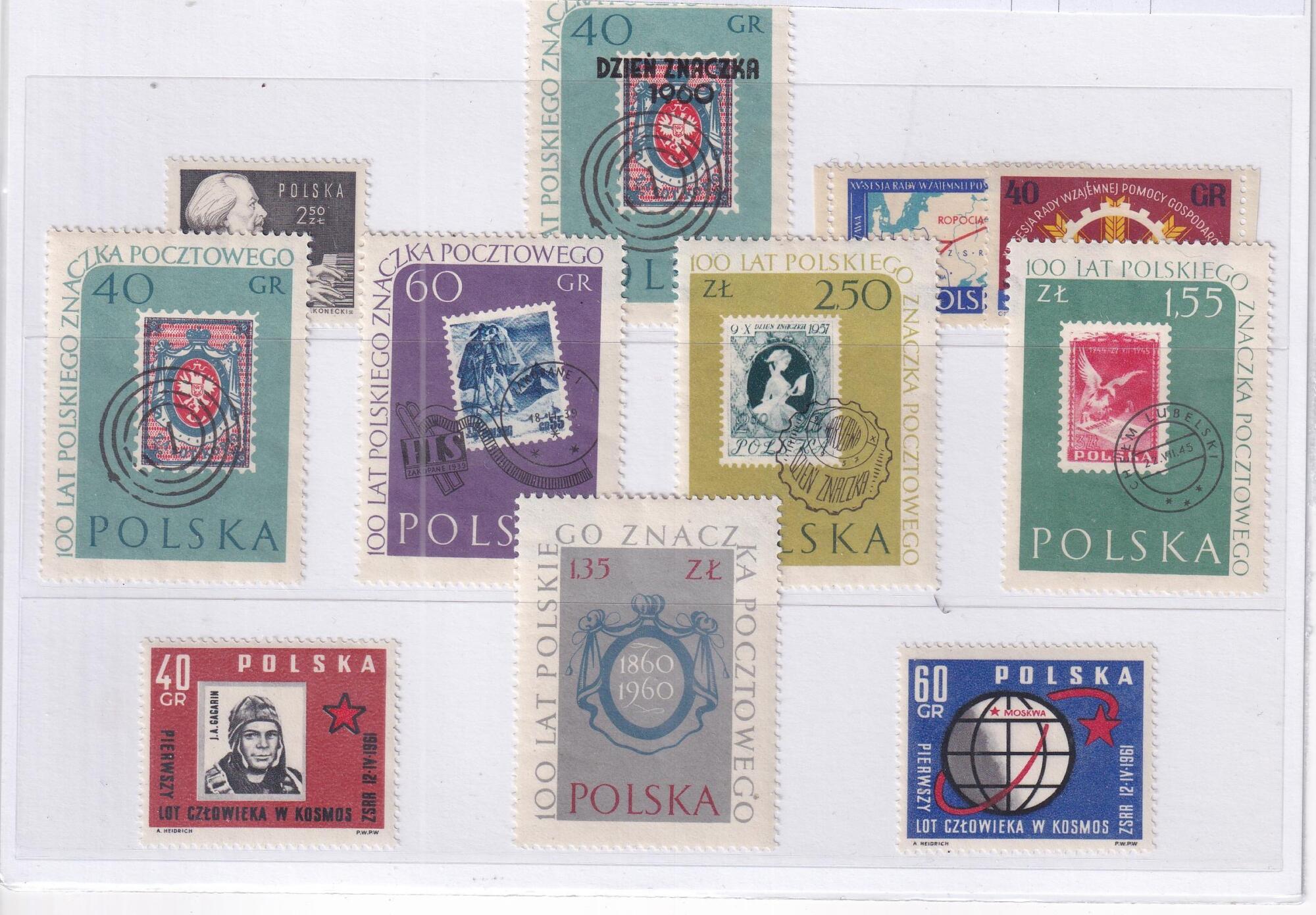 5123 Polonia Francobolli Polonia Anni 1960-1961 Varie emissioni
