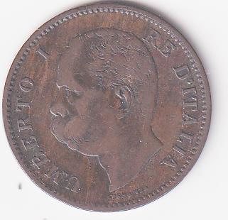 Moneta Regno d'Italia Umberto I Anno 1895 da Centesimi 5 zecca Roma