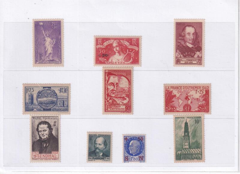 Francobolli Franci Anni 1936-1937-1938-1939-1940-1042 Varie emissioni