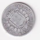 Moneta del Regno Vittorio Emanuele II Anno 1863 Centesimi 50 stemma zecca Milano argento
