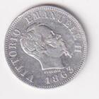 Moneta del regno di Vittorio Emanuele II Anno 1863 Centesimi 50 valore zecca Milano argento