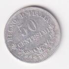Moneta del regno di Vittorio Emanuele II Anno 1863 Centesimi 50 valore zecca Milano argento