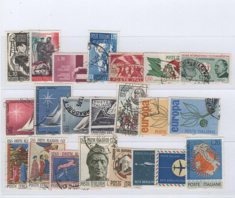 Francobolli Italia Repubblica Timbrati Anno 1965 Annata completa
