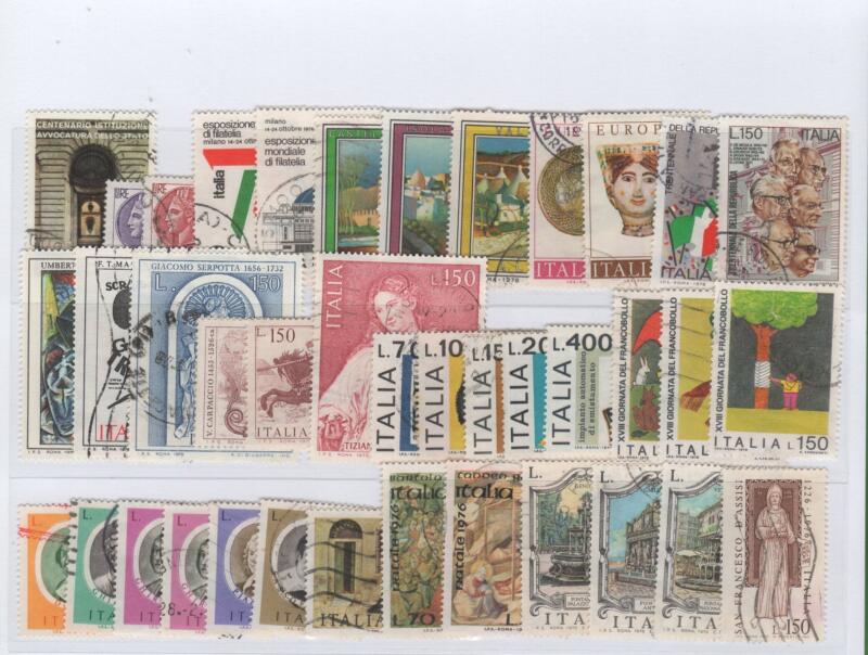 Francobolli Italia Repubblica Timbrati Anno 1976 Annata completa