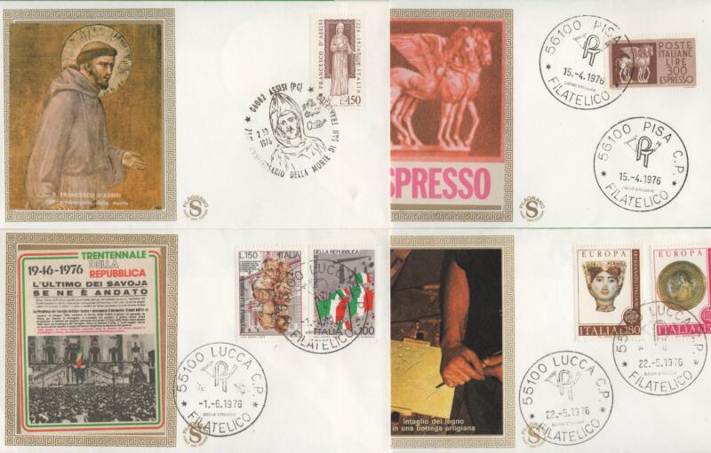 Lotto Buste Primo Giorno Italia Repubblica Anno 1976 Filagrano