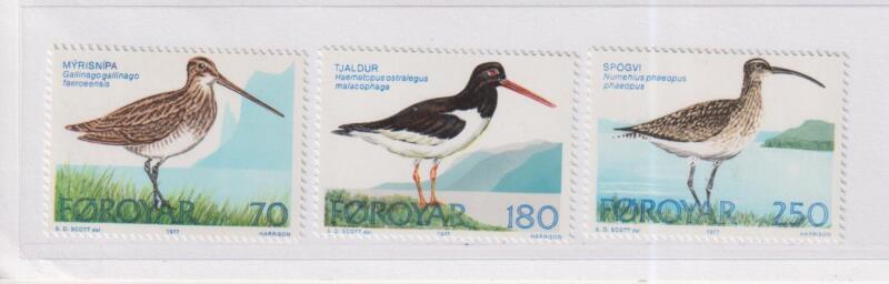 Francobolli Faeroer Anno 1977 Uccelli delle Isole Faeroer