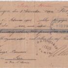 Prima di cambio emessa da A. Schweickhardt a se stesso per la somma di 97,85 Franchi oro a Tuttlingen il 3 novembre 1903