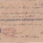 Prima di cambio all’ordine di se stesso N. 1397 emessa il 16 giugno 1902 dalla ditta A. Schweickhardt di Tuttlingen per la somma di 82,35 franchi d’oro