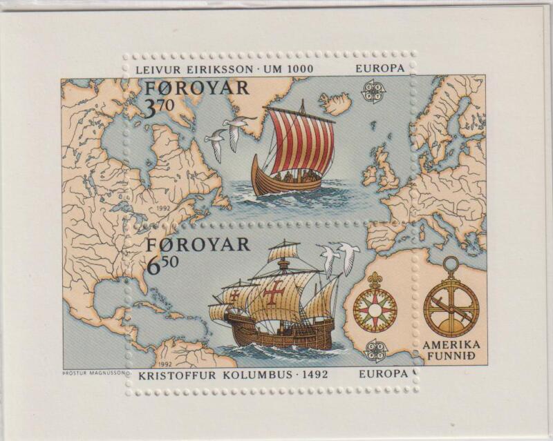 Foglietto Faeroer Anno 1992 Europa