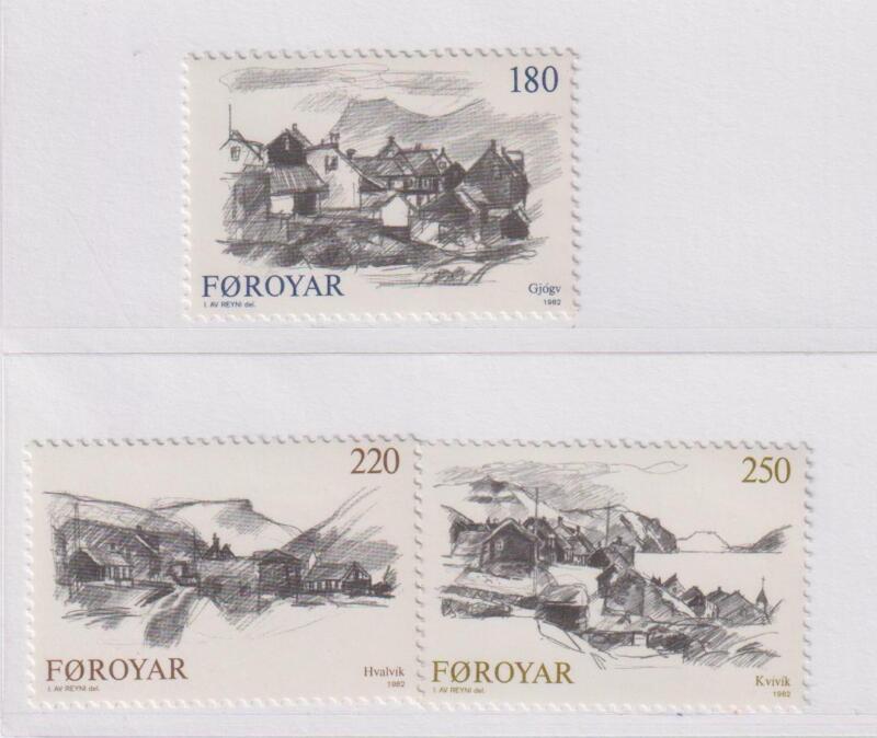 Francobolli Faeroer Anno 1982 Villaggi faeroesi