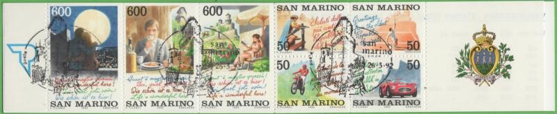 Libretto San Marino Anno 1992 con annulli speciali primo giorno di emissione