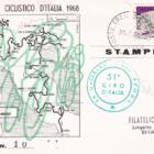N. 22 cartoline del 51esimo Giro d'Italia Anno 1968 numerate per tappa con annulli filatelici speciali per ogni tappa
