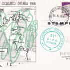 N. 22 cartoline del 51esimo Giro d'Italia Anno 1968 numerate per tappa con annulli filatelici speciali per ogni tappa