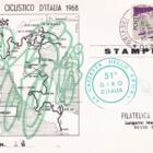 N. 22 cartoline del 51esimo Giro d'Italia Anno 1968 numerate per tappa con annulli filatelici speciali per ogni tappa