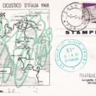 N. 22 cartoline del 51esimo Giro d'Italia Anno 1968 numerate per tappa con annulli filatelici speciali per ogni tappa