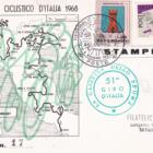 N. 22 cartoline del 51esimo Giro d'Italia Anno 1968 numerate per tappa con annulli filatelici speciali per ogni tappa
