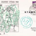 N. 22 cartoline del 51esimo Giro d'Italia Anno 1968 numerate per tappa con annulli filatelici speciali per ogni tappa