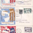 Serie n. 3 Aerogrammi Italia Repubblica Anno 1961 Visita del Presidente Gronchi in Argentina Uruguay Perù Viaggiati e tornati