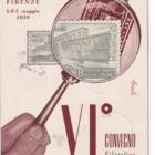 Cartolina VI Convegno Filatelico Fiorentino FIRENZE 1-2-3 maggio 1959 Affrancatura Francobollo Italia Anno 1959 Cinquantenario della nascita di Camillo Prampolini Annullo filatelico speciale POSTE ITALIANE 2-5.1959 CENTENARIO GIORNALE LA NAZIONE – FIRENZE