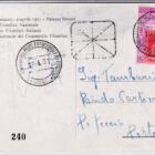 Cartolina Centenario dei primi francobolli di Toscana Firenze 1-4-1851-1951 Affrancatura Francobollo L.20 Centenario dei primi francobolli del Granducato di Toscana Annullo filatelico speciale CENTENARIO DEI PRIMI FRANCOBOLLI DI TOSCANA FIRENZE 1-4.51