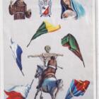 Cartolina Comitato Contrade Capalbio Circolo Filatelico Crociere Atlantiche B. Andreuccetti Affrancatura Francobollo Italia Anno 2003 150esimo anniversario dell'invenzione del motore a scoppio da parte di Padre Eugenio Barsanti e Felice Matteucci Annullo filatelico speciale 58011 CAPALBIO GR PALIO DELLE CONTRADE 14.8.2015 9 MOSTRA FILATELICA