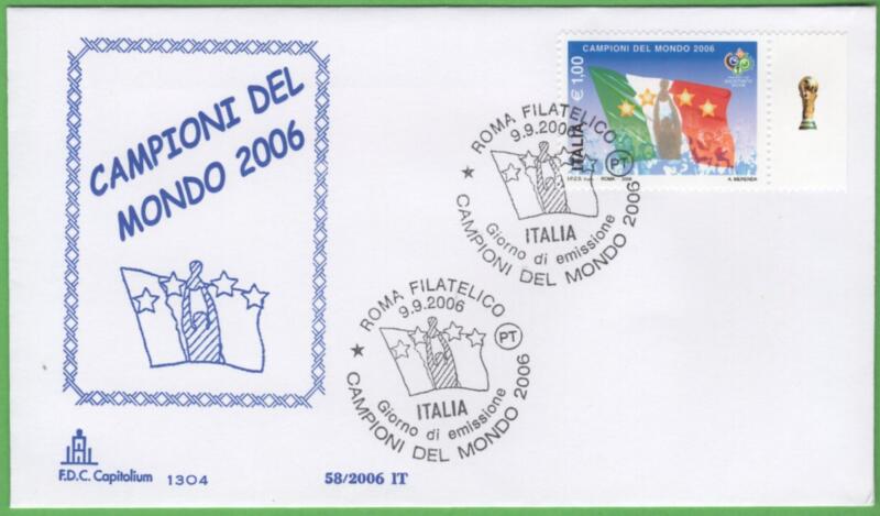Busta Primo Giorno Italia Anno 2006 La Nazionale italiana vincitrice dei Campionati mondiali di calcio Germany 2006